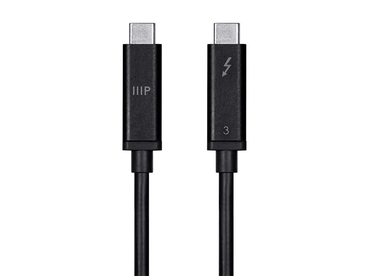 Monoprice Cable USB y Lightning – 6.6 ft – Negro  C18004GK Thunderbolt 3 (40 Gbps) Cable USB-C, soporta datos y video Dual 4K60Hz o 5K 60Hz