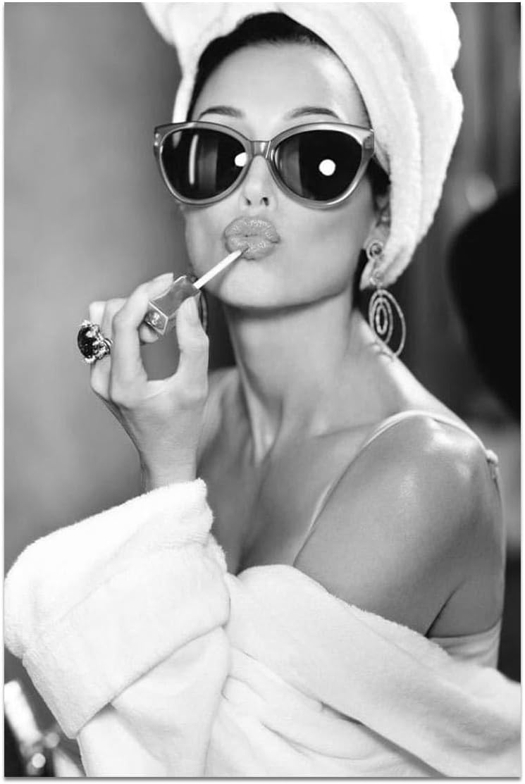 Audrey Hepburn – Póster de pared de moda de Audrey Hepburn, póster moderno para mujer, póster vintage de moda, fotos de Hollywood, decoración para