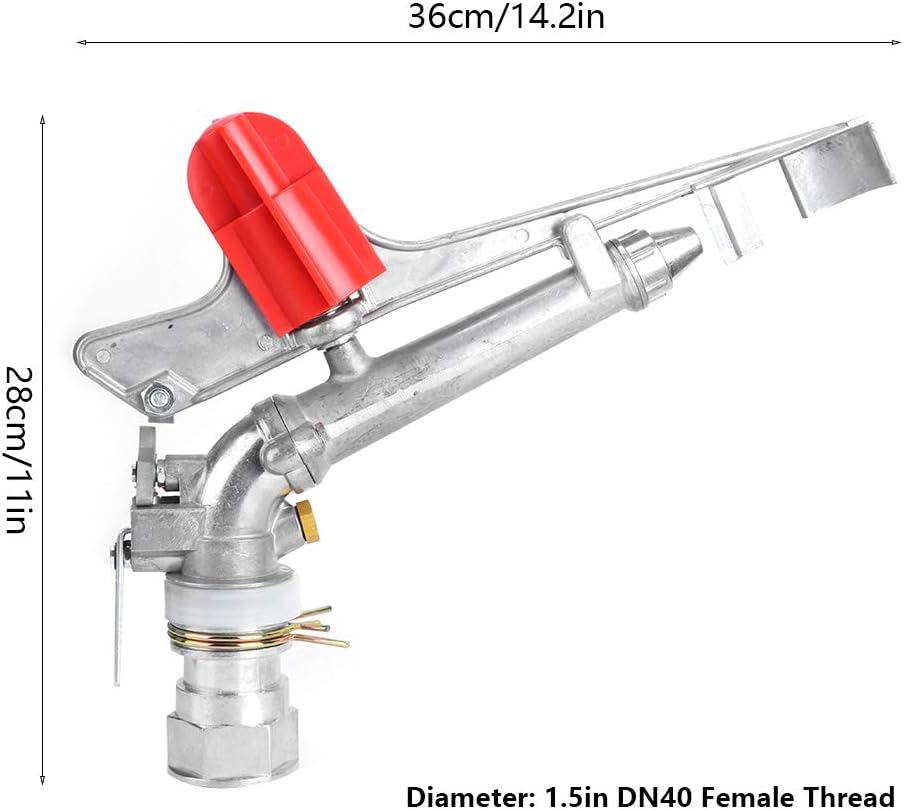 Fydun 1.5in DN40 Fem Thread Rocking Arm Sprinkler Rotation Irrigation Sprinkler Wate Accessories 1.5in DN40 Fem Thread for Family