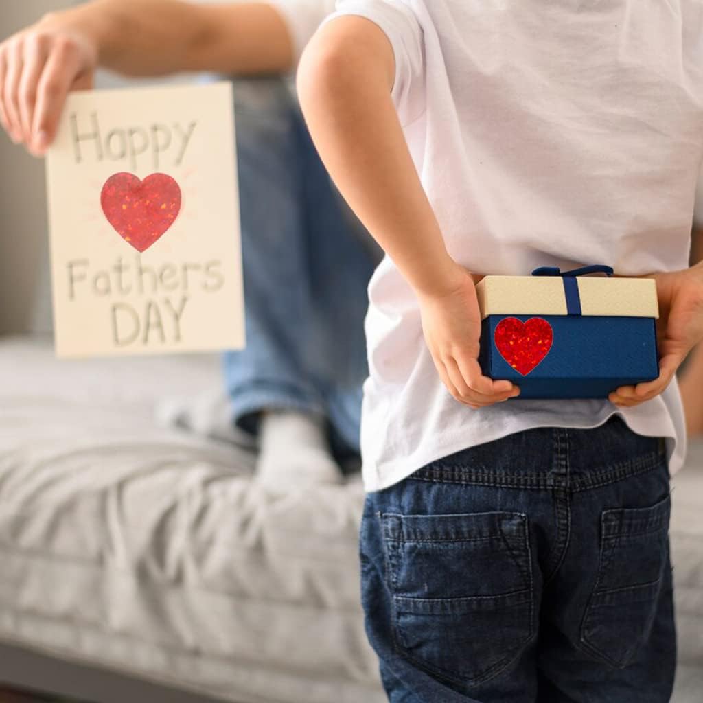 500 calcomanías de corazón con purpurina para niños, calcomanías de corazón rojo de San Valentín de 1.5 pulgadas, calcomanías de amor para álbumes