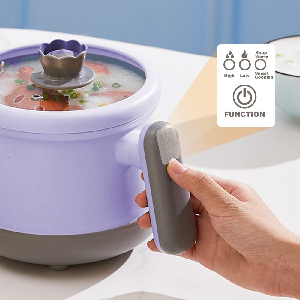Shabu Shabu Shabu – Olla eléctrica multifunción automática inteligente de 1.8 L, mini olla antiadherente con control multipotencia, cocina eléctrica
