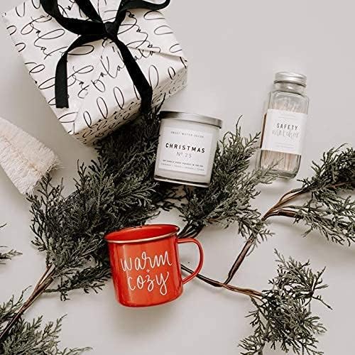 Sweet Water Decor  Taza de café navideña con frases, de acero galvanizado, 18fl oz (532.32 ml), taza de café festiva para mujeres, compañeros de
