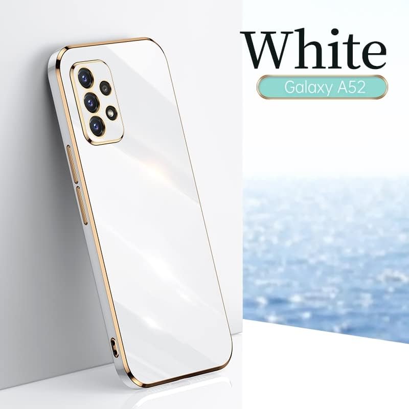 Paquete de 2 fundas de teléfono para Samsung Galaxy A52A52S, carcasa galvanizada de silicona TPU para Samsung A52A52S para hombres y mujeres, a