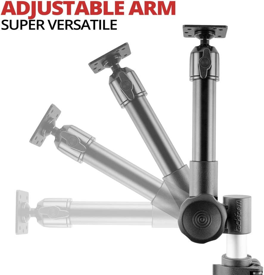 Tackform – Soporte de tableta resistente para camiones, serie Impact de Tackform – Soporte universal para riel de asiento de vehículo (telescópico