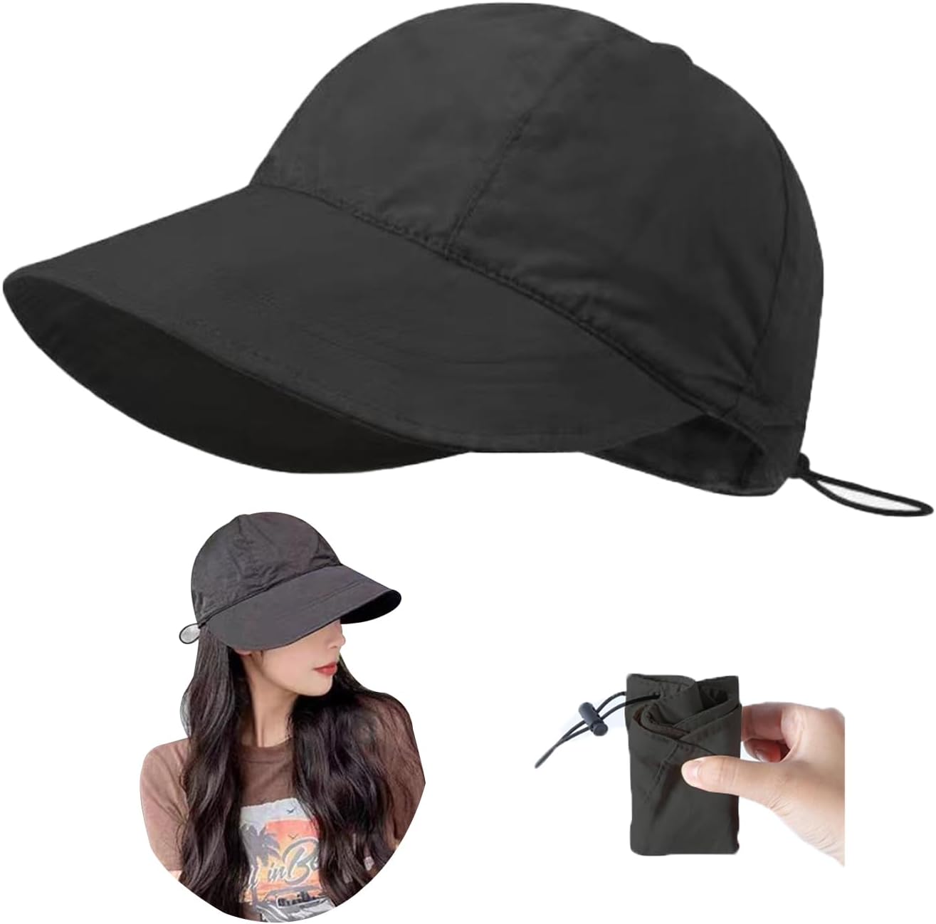 Sombrero de sol UPF 50+ para mujer, ala ancha, protección UV, senderismo, pesca, 12P-ZYMao