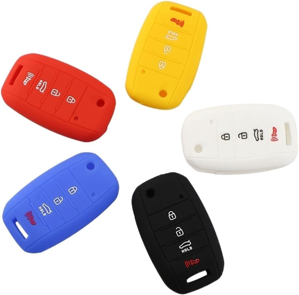 Jfqm – Funda de silicona para llave de automóvil para Kia Sportage, ajuste para Cerato, ajuste óptimo para K2, K3, K4, K5, Rio Fit para Picanto,