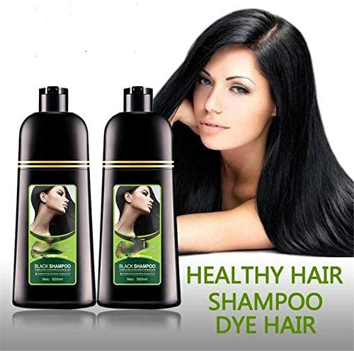 Deysen Tinte natural orgánico rápido para el cabello solo 5 minutos Noni Plant Black Champú, champú para cabello negro, champú para el crecimiento