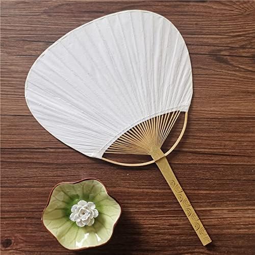 YFEIQI Abanicos decorativos de paleta blanca para fiestas de papel, ventiladores de pared portátiles eléctricos decorativos para el hogar, abanicos