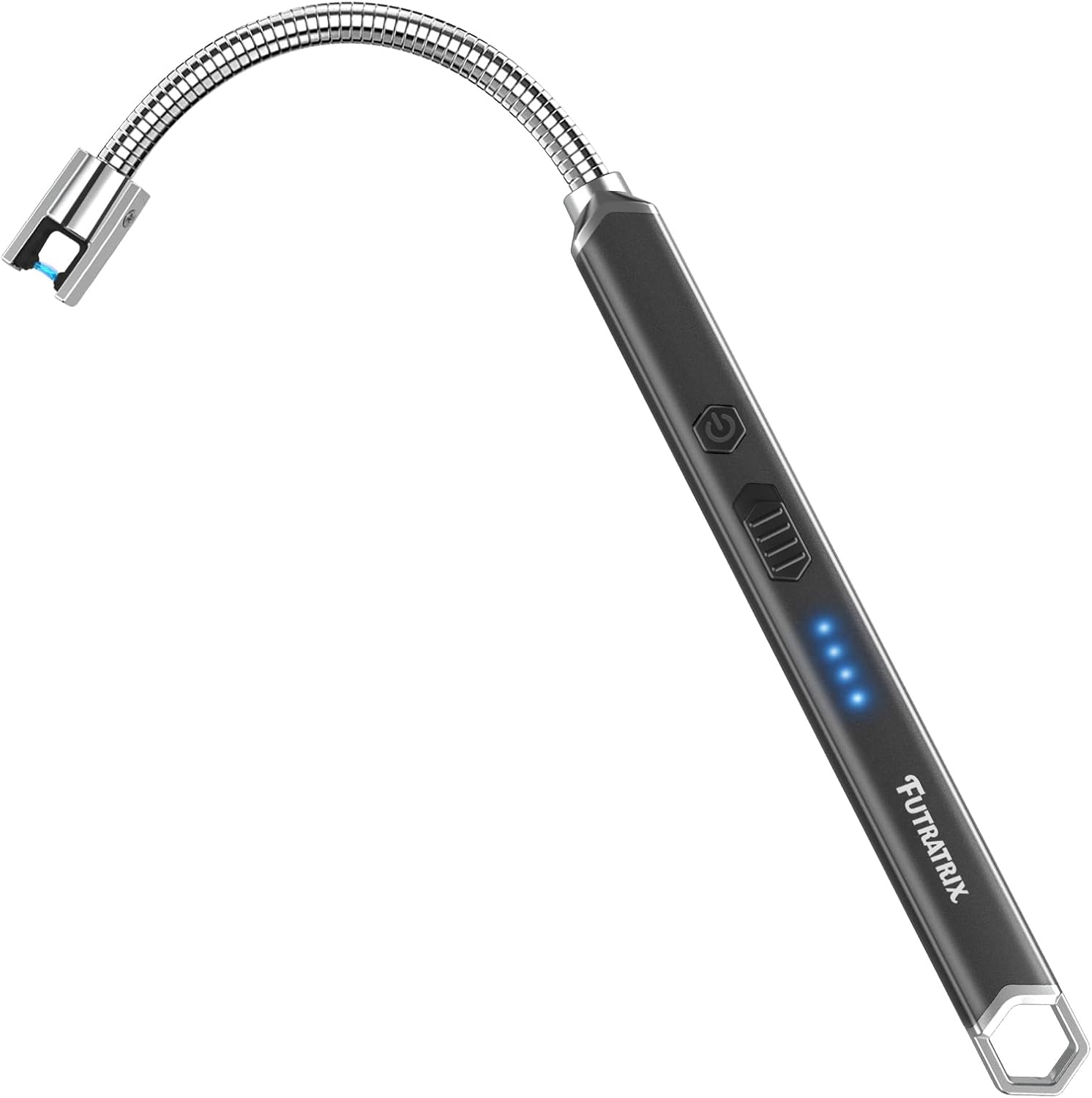 Encendedor electrónico de vela de arco, resistente al viento, sin llama, recargable por USB, encendedor eléctrico (1 unidad, negro)