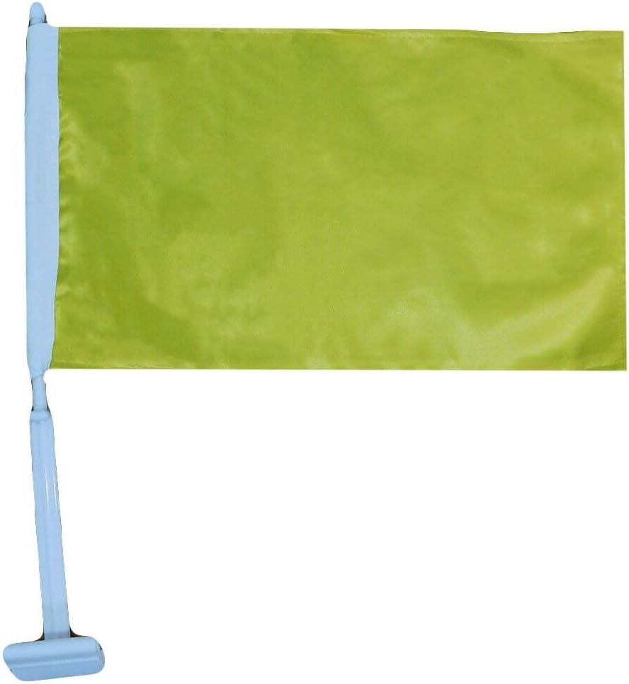 Premium 12 Pack Solid 12×18 12″x18″ Double Sided Rough Tex Knit Nylon Car Flag