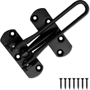 Cerradura de puerta Barra oscilante Protector de puerta 2-12″ de alta seguridad para el hogar (negro) Cerradura de puerta Barra oscilante Protector de puerta 2-12″ de alta seguridad para el hogar (negro)