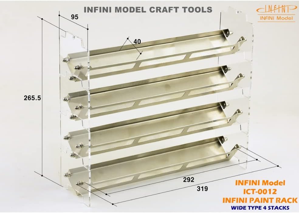 Infini model ICT-0012 Estante de pintura ancho 4 pilas (Para Mr. Hobby, IPP)