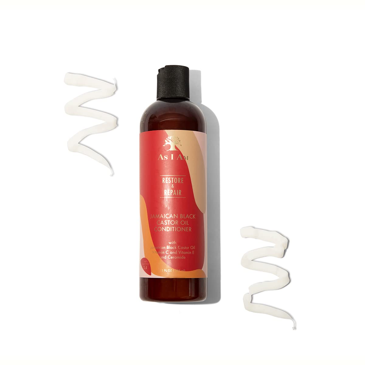 As I Am Acondicionador de aceite de ricino negro jamaicano, 12 onzas, con JBCO, ceramida, betaína, vitamina C y vitamina E, humedad e hidratación