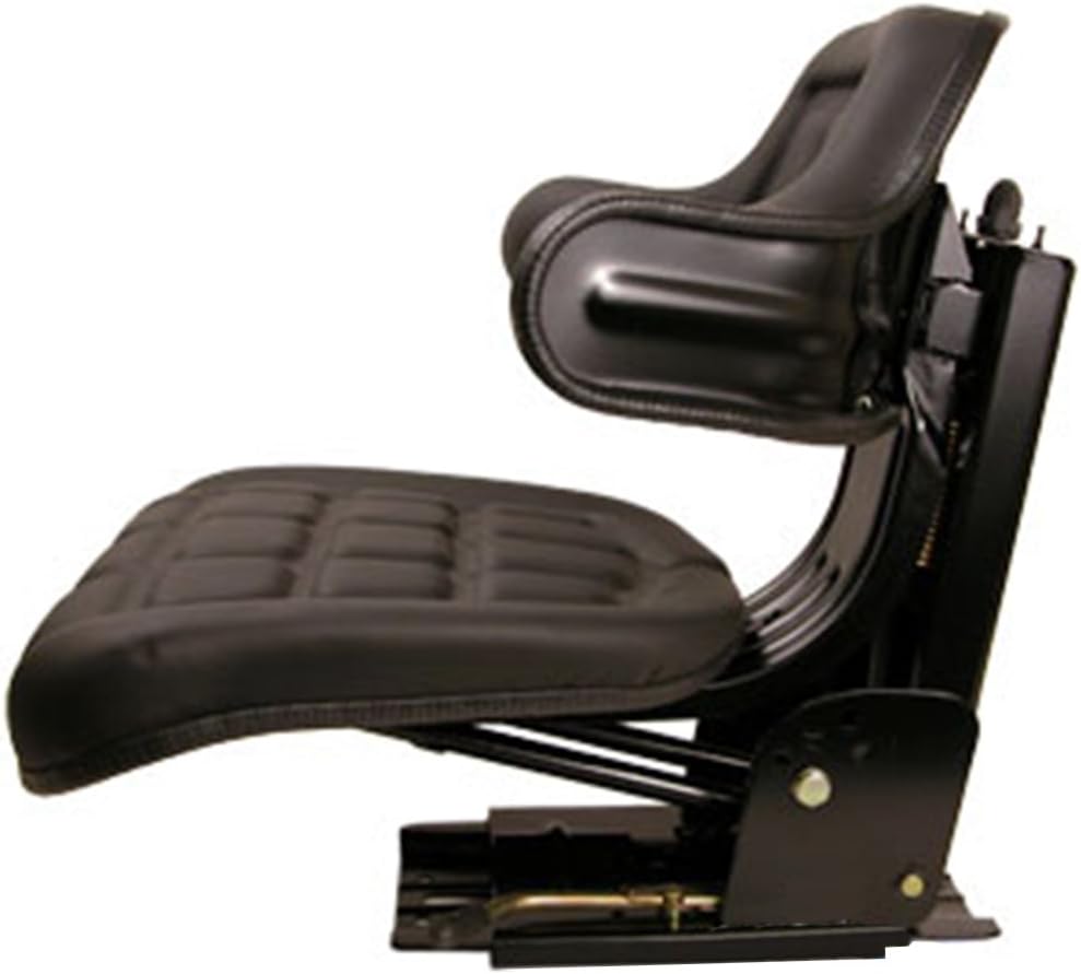 Nuevo asiento de tractor universal negro con base y pistas Ford New Holland Case-IH