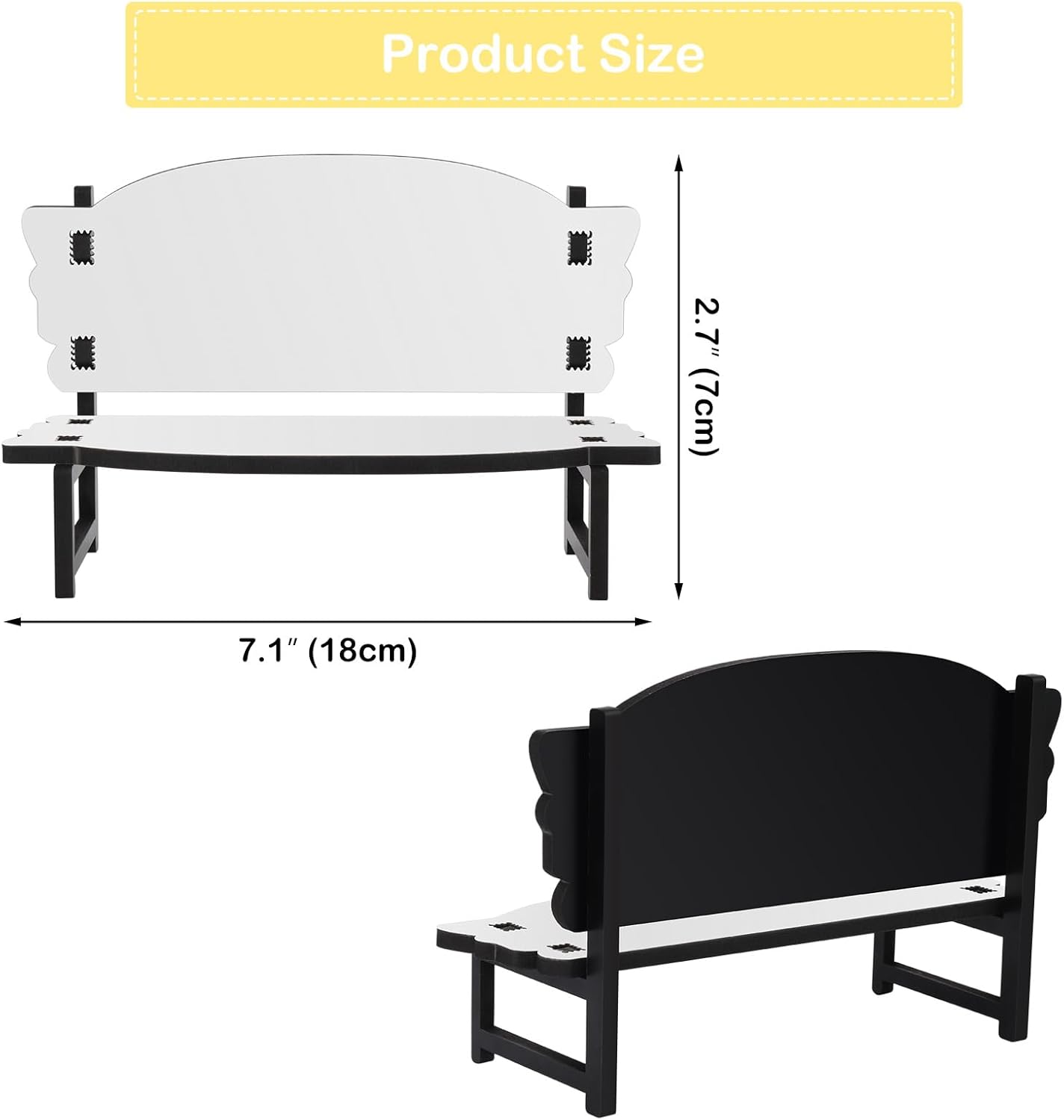 Paquete de 5 unidades de decoración de silla de banco conmemorativa en blanco, hecho a mano, marco de fotos de banco náutico, transferencia de