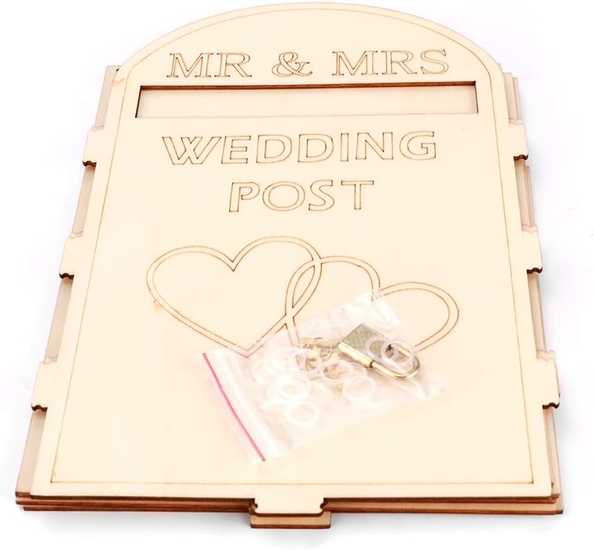 Caja de madera para tarjetas de boda con cerradura, buzón de boda, caja de regalo de bricolaje, caja de recepción para recuerdos de fiesta, baby