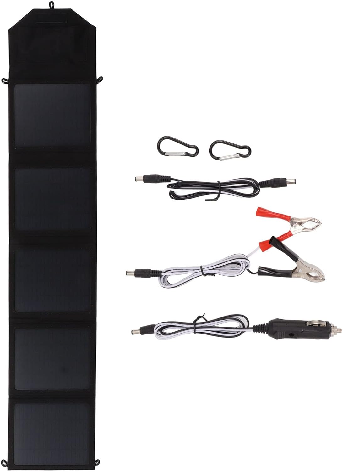 Panel solar plegable 50 W al aire libre camping plegable bolsa USB senderismo coche batería banco cargador negro silicio monocristalino para kit 12