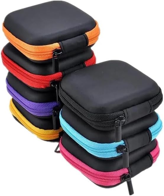 Paquete de 3 bolsas de transporte para auriculares, estuche de almacenamiento duro para auriculares inalámbricos con cable en auriculares para