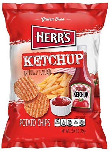 Herr’s Patatas fritas, sabor a ketchup, 2.75 onzas2.75 oz (paquete de 3)