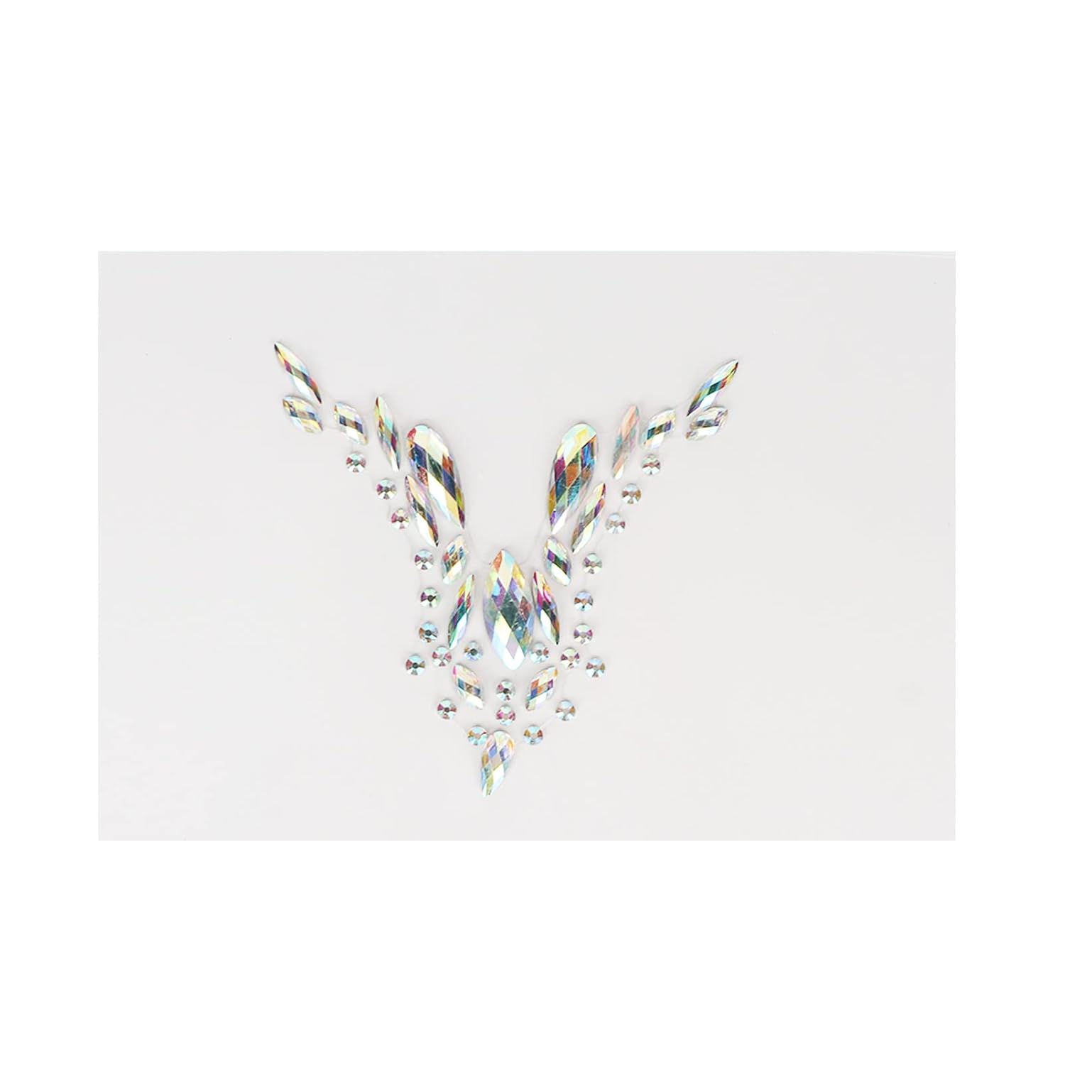 Tatuaje de joyas de cara de pecho de diamantes de imitación, joyas de gemas para la cara y conjunto de calcomanías para el cuerpo del pecho,