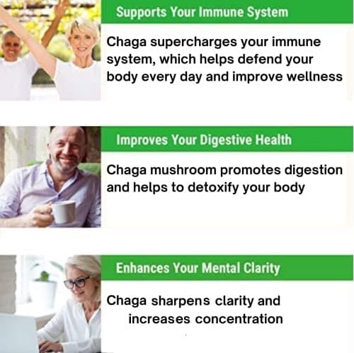 Sayan Polvo de chaga grueso siberiano crudo de 4 onzas (3.99 oz) de té de hongos cosechados salvajes, potente suplemento antioxidante adaptógeno