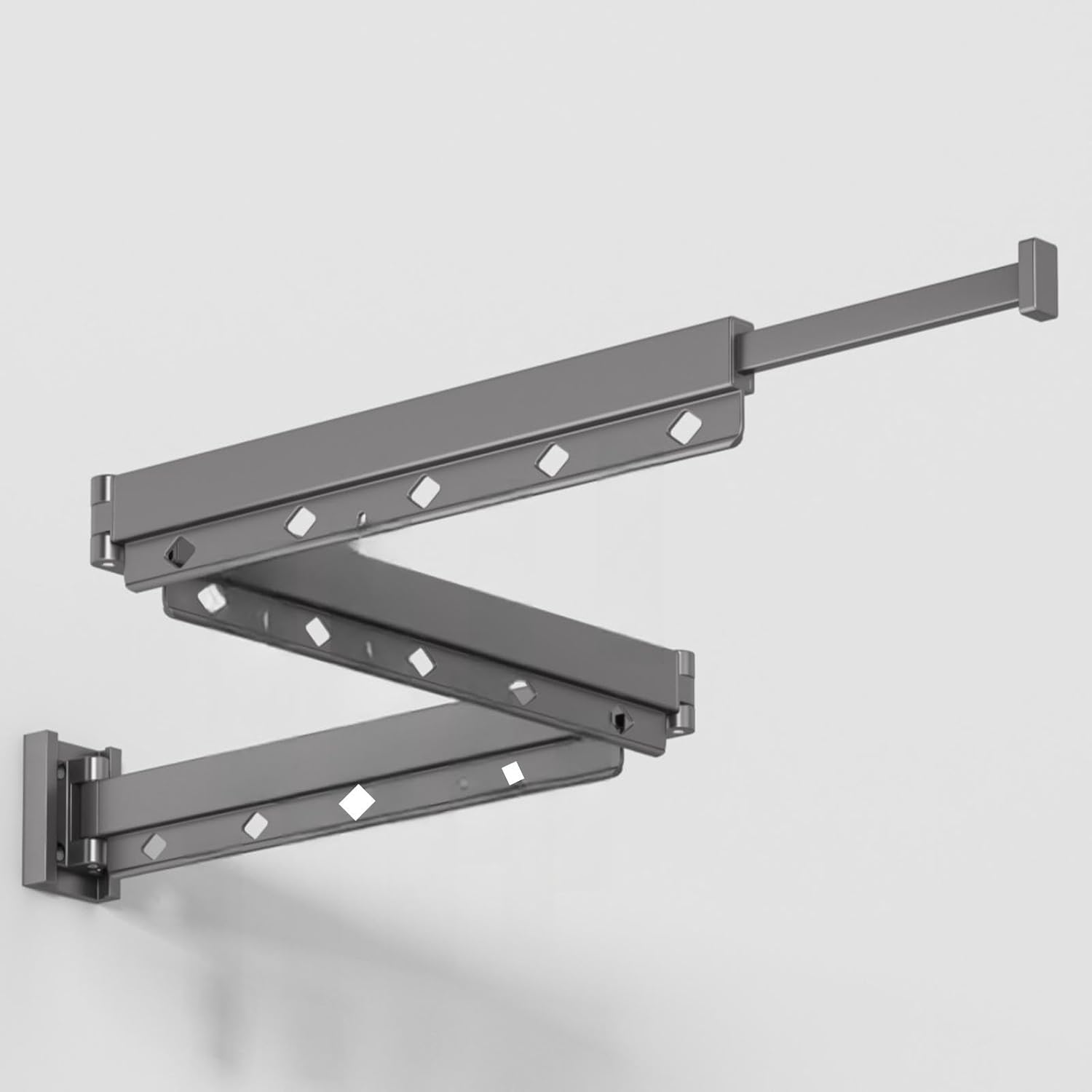 Tendedero de secado de ropa, tendedero de pared para colgar ropa, estante retráctil de secado de ropa, espacio grueso de aluminio plegable, para