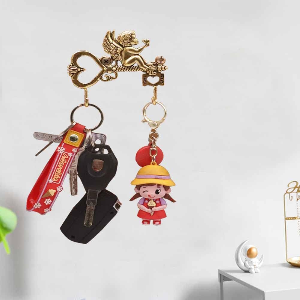 Ganchos para colgar abrigos de pared, 2 ganchos de pared de Cupido, ganchos decorativos creativos de tigregancho pesado, ganchos montados para