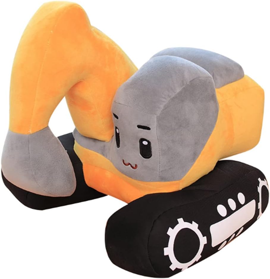 YUDONG Juguete de peluche de excavadora, juguete de construcción suave de 10 pulgadas, para cumpleaños de niños, Navidad, regalos de fiesta