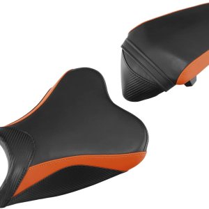 TCT-MOTORPARTS Cojín de asiento de conductor y pasajero Pillion FFit para Kawasaki Ninja 400 2018-2024 Z400 2019-2024 (negro + naranja) TCT-MOTORPARTS Cojín de asiento de conductor y pasajero Pillion FFit para Kawasaki Ninja 400 2018-2024 Z400 2019-2024 (negro + naranja)