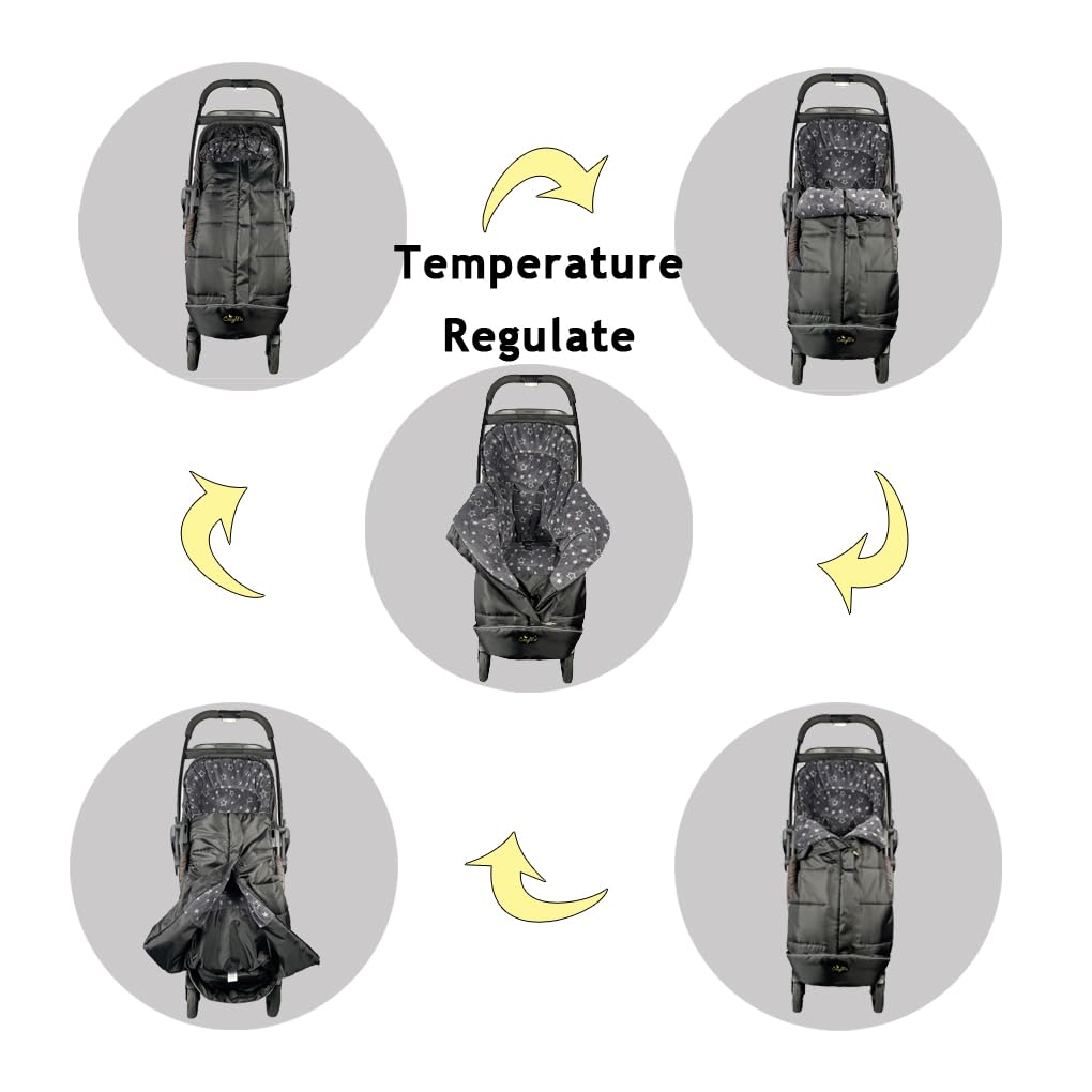 Saco para cochecito, funda para cochecito de invierno para niño, fácil reguración de temperatura, bolsa para bebé, manta impermeable para cochecito
