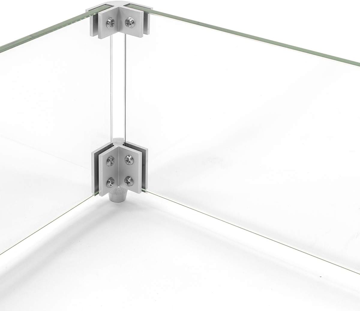 Barton Protector de viento para hoguera, vidrio templado (18.5 x 18.5 pulgadas) de grosor de 0.315 pulgadas (0.315 in) de grosor, valla de