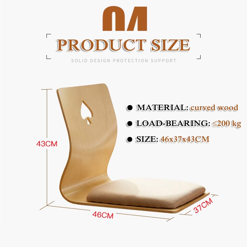Silla de respaldo Tatami Silla de cama Dormitorio Dormitorio Silla perezosa Silla sin patas Japón y Corea del Sur Silla de ventana de la bahía Silla