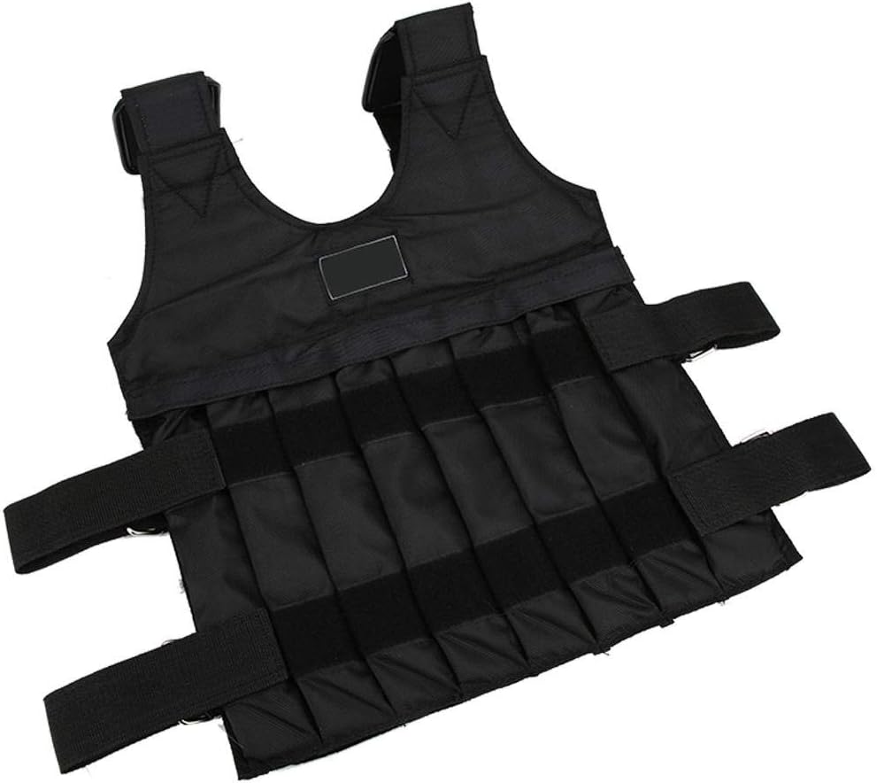 Chaleco con peso, carga máxima ajustable, 44.1 lbs, chaleco de entrenamiento de ejercicio, gimnasio, pérdida de peso, chaqueta de entrenamiento de