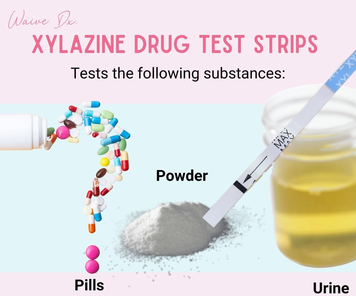 WaiveDx – Tiras de prueba de xilazina rápida (XYL), 10 tiras reactivas por kit
