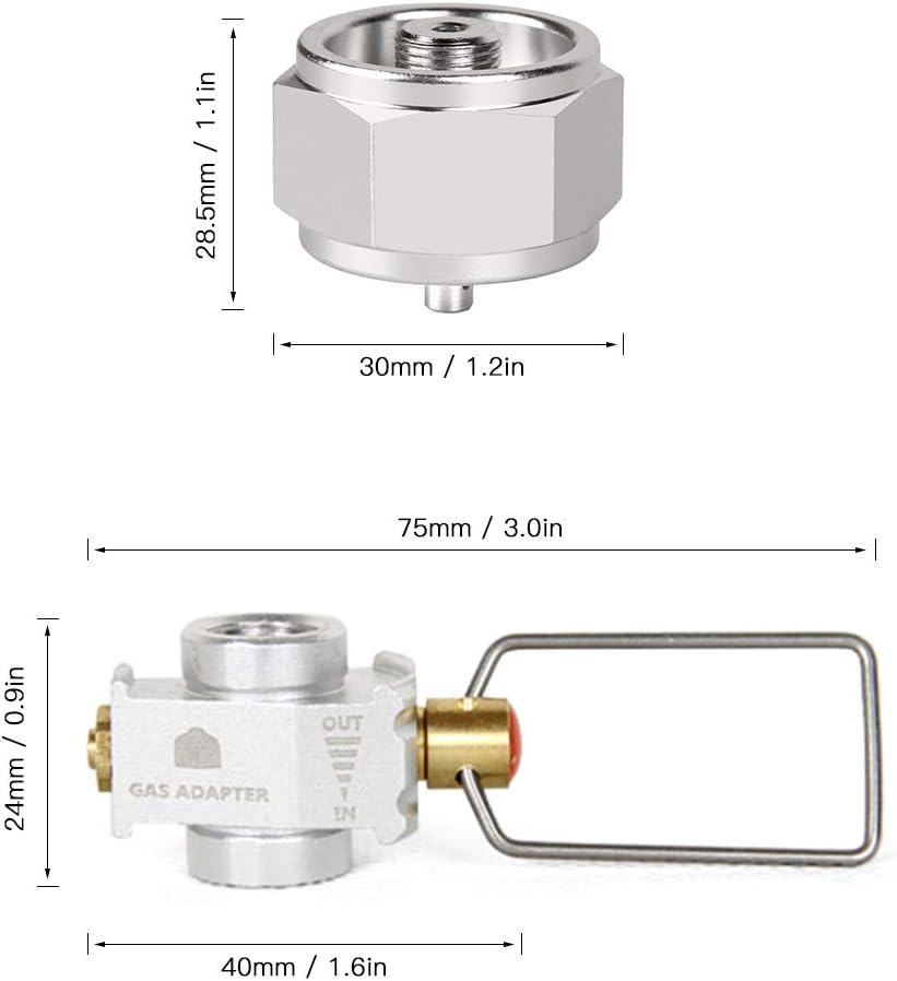 LIXADA Gas Saver Plus, Gas Convertor Shifter, Refill Flat Tank, Conversion Adapter, Camping Gas Adaptor Valve, for Nozzle Bottle TypeButane Gas