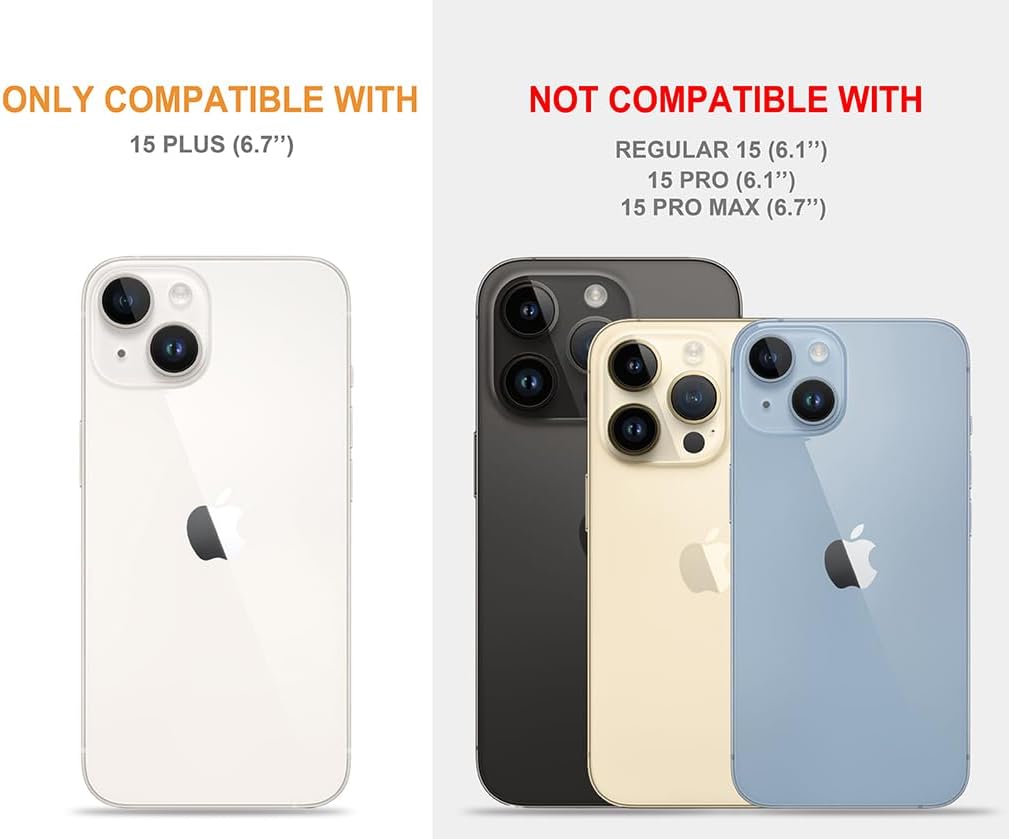 Funda para iPhone 15 Plus, bonita y transparente para mujer, resistente funda protectora protectora compatible con iPhone 15 Plus (orejas de gato