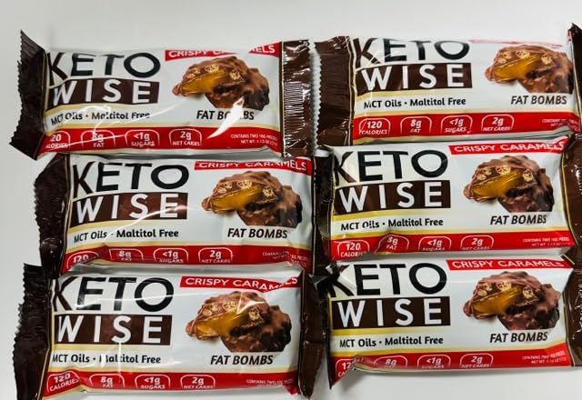Keto Fat Bombs – Sin azúcar, sin gluten y sin maltitol (caramelo crujiente, 6 unidades)