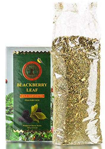Hoja de mora siberiana, 3.53 oz (100 gramos) – Té de hoja de mora de hierbas (Folia Rubi Caesii)