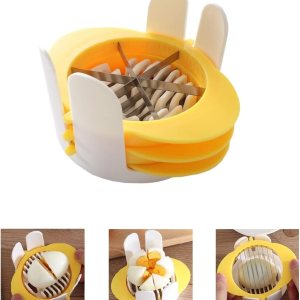 Cortador de huevos 3 en 1 con cuchillas de metal para huevos duros y frutas suaves, cortador de huevos duros duros de acero inoxidable, cortador de Cortador de huevos 3 en 1 con cuchillas de metal para huevos duros y frutas suaves, cortador de huevos duros duros de acero inoxidable, cortador de