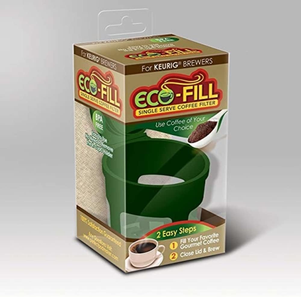 Perfect Pod Cafe Fill – Filtro de café reutilizable en cápsulas de café de malla, paquete de 4, color verde, compatible con cafeteras Keurig 1.0 de