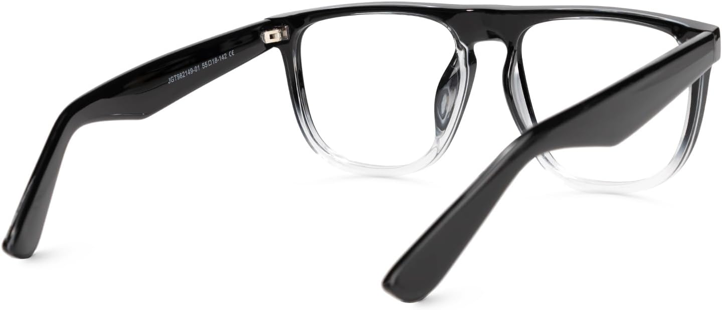 Zeelool TR90 Gafas Aviator con lente transparente sin receta para hombre Percival ZJGT982149