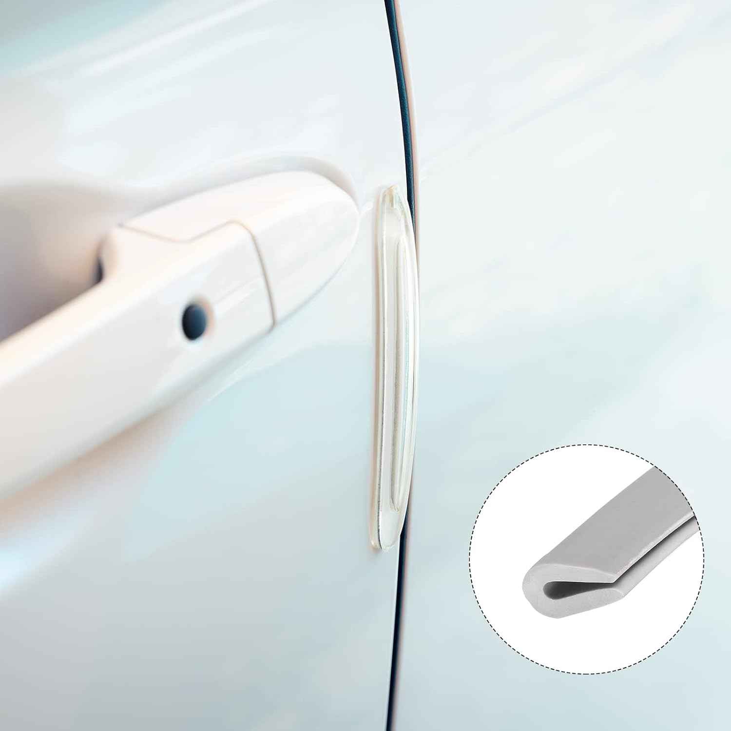 Moldes de borde (19.69 pies), 1 unidad, canal U de PVC para tira de sellado de borde de 0.020-0.059 in, para ventanas de puertas de casa, color gris