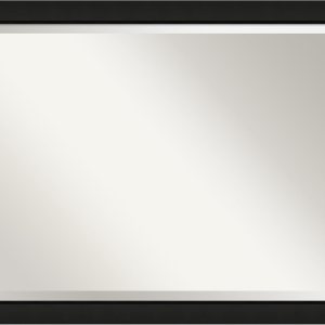 Amanti Art Espejo de pared, espejo de marco de madera estrecho negro medianoche para decoración de pared o uso como espejo de baño para sobre el Amanti Art Espejo de pared, espejo de marco de madera estrecho negro medianoche para decoración de pared o uso como espejo de baño para sobre el