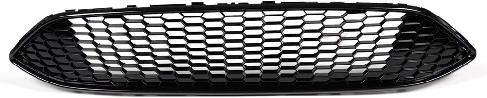 VRracing – 1 cubierta de parrilla central negra para parrilla central compatible con Ford Focus “S” y “SE” 2015 2016 2017 2018