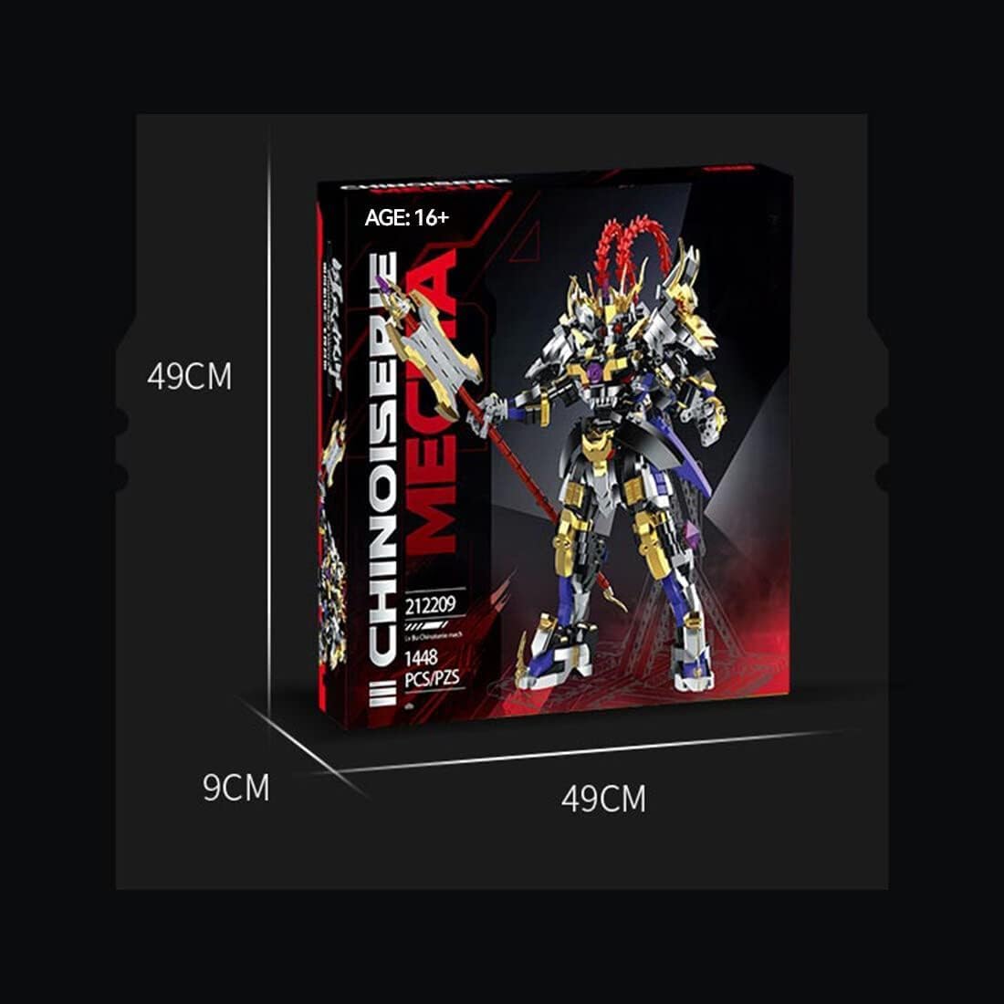 JOMIOD MOC China Chic Mecha Lu Bu General Chinoiserie Modelo, 1448 piezas de juguete coleccionable de Mecha para niños y adultos, regalo de Navidad,