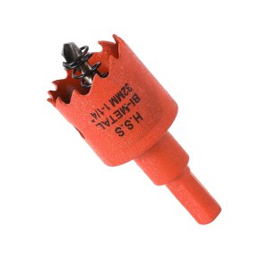 Sierra perforadora de 1-14 pulgadas, sierra de agujero bimetálica con eje resistente, 1 broca, corte profundo de 1.1 pulgadas, cortador de Sierra perforadora de 1-14 pulgadas, sierra de agujero bimetálica con eje resistente, 1 broca, corte profundo de 1.1 pulgadas, cortador de