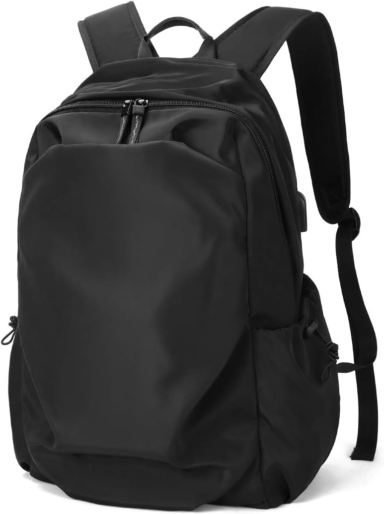 LAORENTOU Mochila de cuero para hombre, mochilas para laptop, mochila de negocios para hombre, 15 ” a 17 ” bolsas de viaje para hombres, Negro 1,