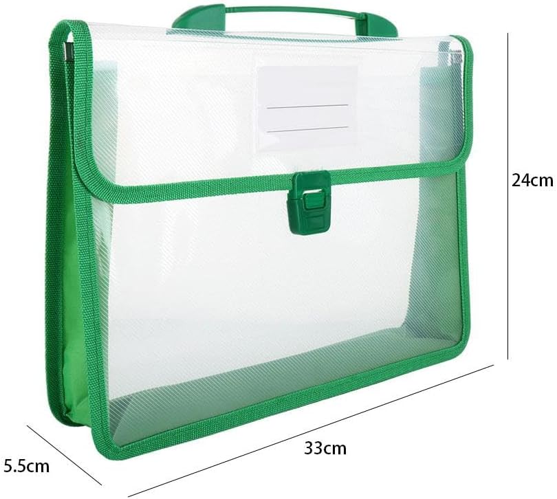 Carpetas de bolsillo de plástico para documentos, carpetas portátiles de plástico transparente, organizador expandible impermeable, carpetas de