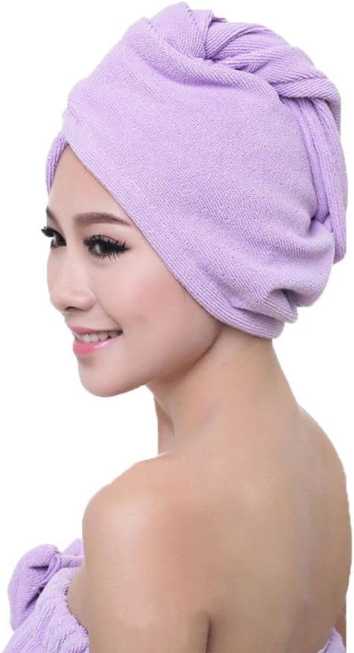 Toalla de microfibra de secado rápido, turbante de secado de pelo, toalla suave para envolver el cabello, suministros de baño, toallas de salón