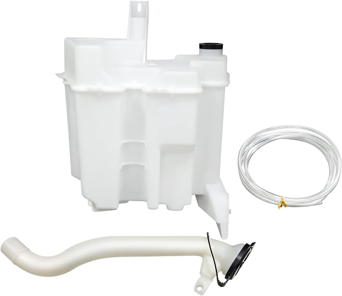 DNA Motoring OEM-WT-NI1288124 Depósito de líquido para limpiaparabrisas estilo fábrica con tubo de tapa y bomba compatible con 07-11 Versa Sedan